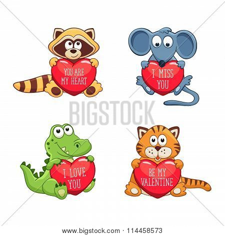 Cartoon Valentine's Day card