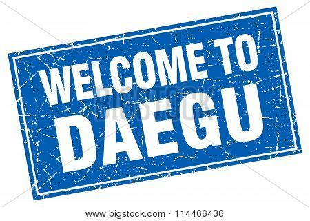 Daegu Blue Square Grunge Welcome To Stamp