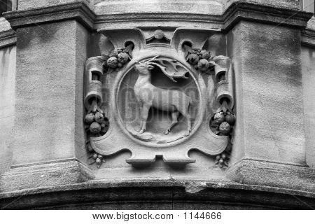 Stagg Sculpture sur un bâtiment à Oxford
