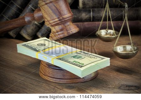Concept For Corruption, Bankruptcy Court, Bail, Crime, Bribing, Fraud