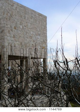 Getty Museum z widokiem na ogród formalny