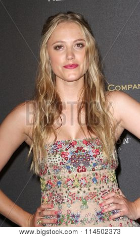 BEVERLY HILLS, CA - JAN. 10: Maika Monroe arrives at the Weinstein Company and Netflix 2016 Golden Globes After Party on Sunday, January 10, 2016 at the Beverly Hilton Hotel in Beverly Hills, CA. 