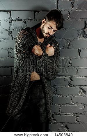 young trendy man with a beard