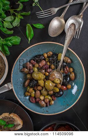 Tapenade And Assorted Olives
