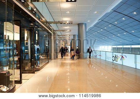 HONG KONG - DECEMBER 25, 2015: interior of ifc shopping mall in Hong Kong. Hong Kong shopping malls are some of the biggest and most impressive in the world