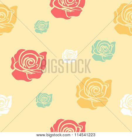 roses seamless pattern