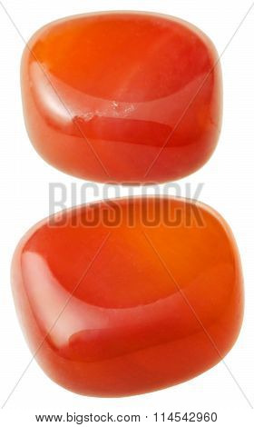 Two Carnelian (cornelian, Sard) Gemstones
