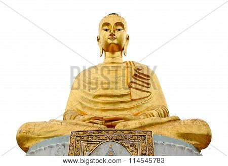 Gloden Buddha On Isolate