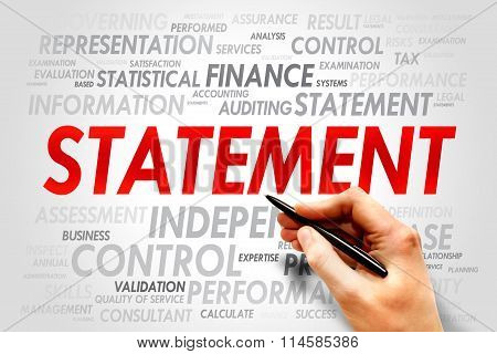 STATEMENT word cloud business concept, presentation background