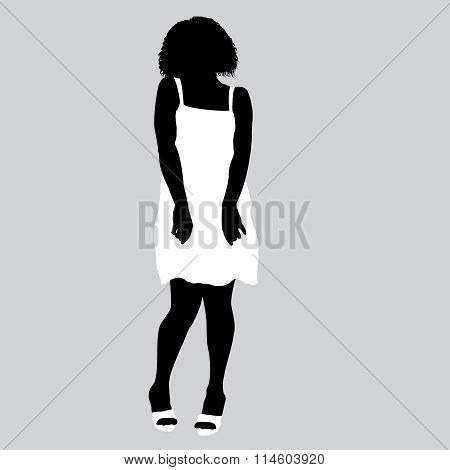 Vector young girl