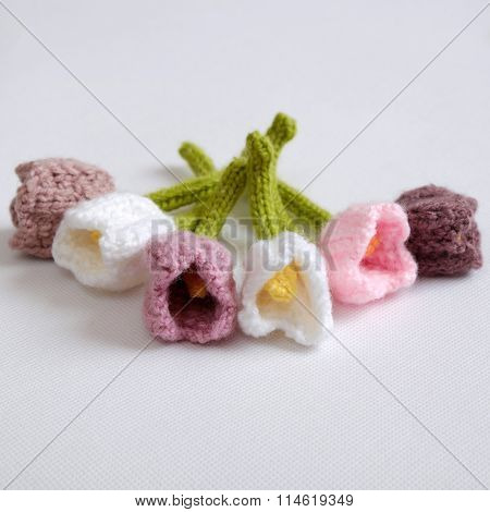Spring Flower, Handmade Tulip, Diy, Knit