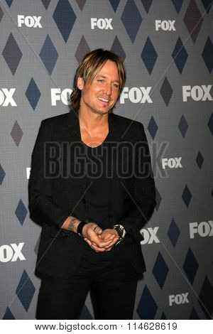LOS ANGELES - JAN 15:  Keith Urban at the FOX Winter TCA 2016 All-Star Party at the Langham Huntington Hotel on January 15, 2016 in Pasadena, CA