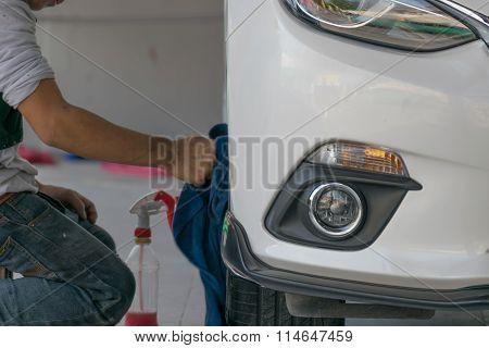 Polishing The Car