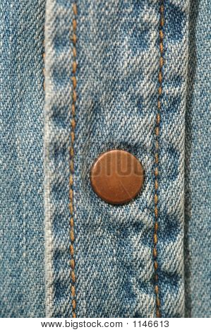 Denim pirinç düğmesini