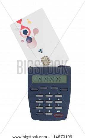 Card Reader For Reading A Bank Card