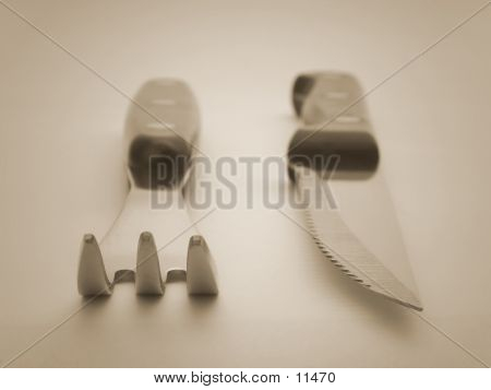 Fourchette et couteau