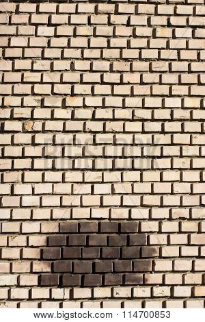 Brick grungy wall texture. Urban city background.