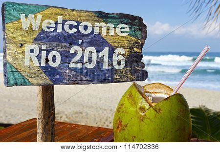 Welcome sign to Rio de Janeiro.