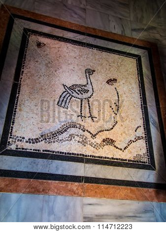 Sychar, Israel, July 11, 2015.: Mosaic On The Floor In A Modern Greek Orthodox Convent In Shechem