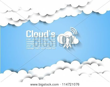 Clouds Background Modern Style Ui