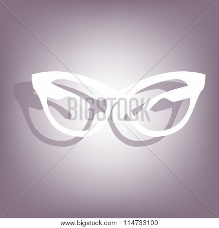 Stylish sunglasses icon