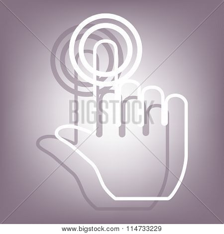 Hand icon with shadow