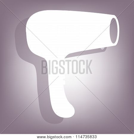 Hair Dryer icon with shadow