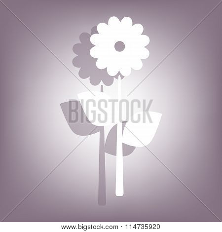 Flower icon with shadow