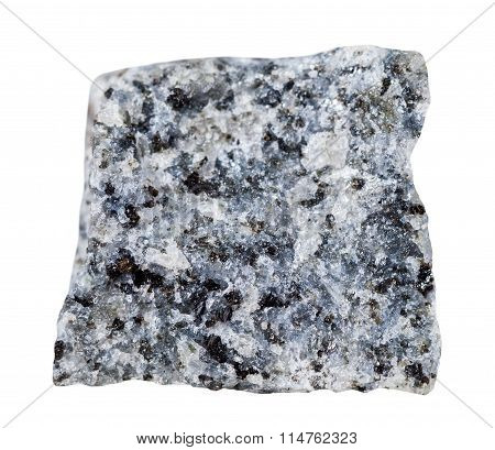 Gabbro (basalt) Mineral Stone Isolated On White