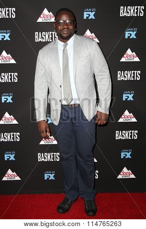 vLOS ANGELES - JAN 14:  Brian Tyree Henry at the Baskets Red Carpet Event at the Pacific Design Center on January 14, 2016 in West Hollywood, CA