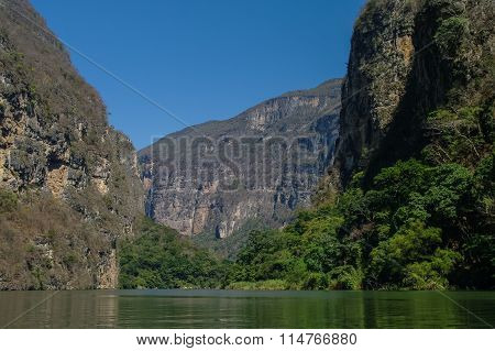 Inside Sumidero Canyon Near Tuxtla Gutierrez In Chiapas, Mexico