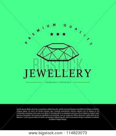 Vector jewelry and diamond logo template.