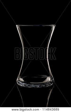 Curved Vase On A Black Background