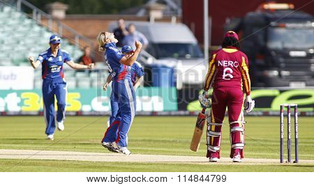 CHESTER LE STREET, ENGLAND 08-Sept-2012. During the 1st Nat West t20 cricket match between  England women's team and West Indies women's and played at Emirate Riverside Cricket Ground, Durham.