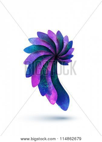 abstract vector snail shape