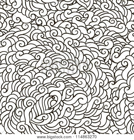 Seamless pattern blackand white ornament vector