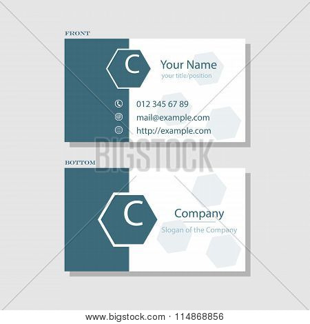 Simple corporatee business card, two side