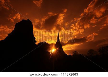 Asia Thailand Sukhothai Temple Wat Chang Lom