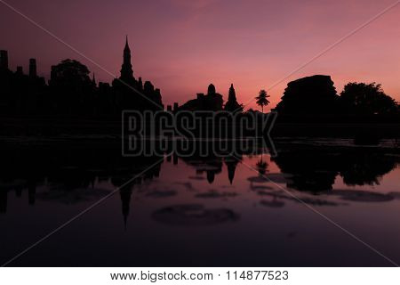 Asia Thailand Sukhothai Temple Mahathat