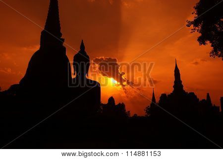 Asia Thailand Sukhothai Temple Mahathat
