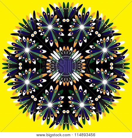 Mandala. Colored Vintage Decorative Elements