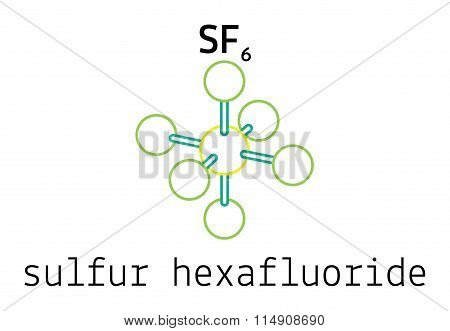 SF6 sulfur hexafluoride molecule