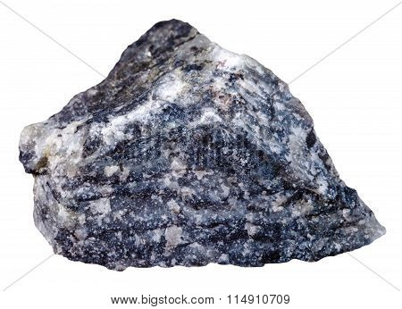 Stibnite (antimonite) Mineral Stone Isolated
