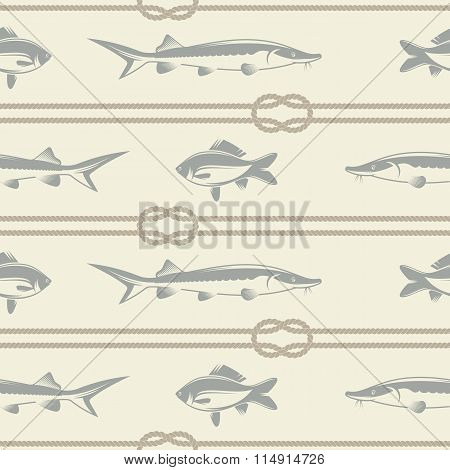 fish and a rope pattern