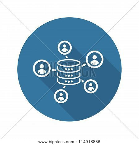 Collecting Data Icon. Flat Design.