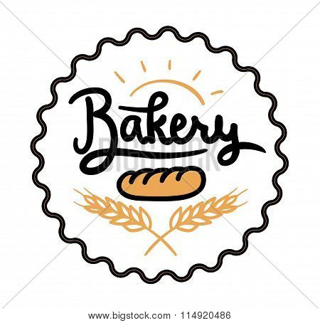 Logo Or Label For Bakery And Bread Shop. Vector Illustration. Ha