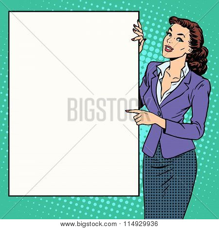 Poster businesswoman style your brand here