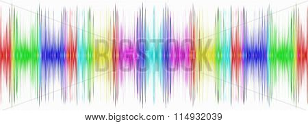 Multicolored Sound Equalizer On White Display.