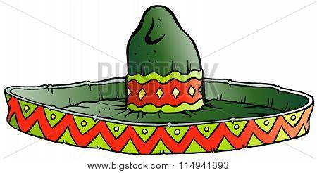 Vector Cartoon Illustration Of A Big Mexican Sombrero Hat