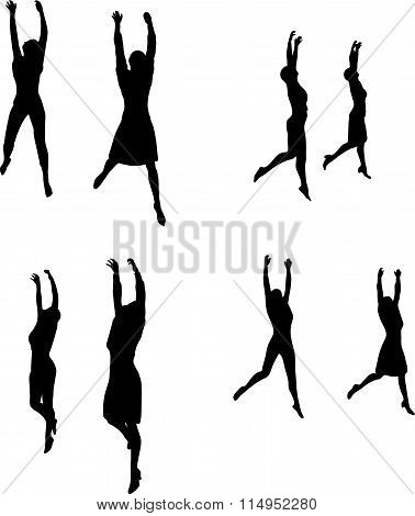 Business Woman Hanging
